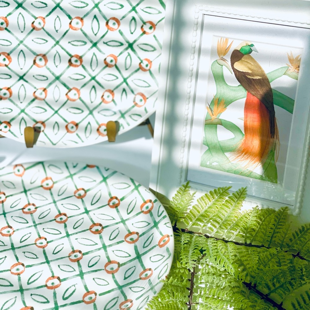 IKEA Orange and Green Plates